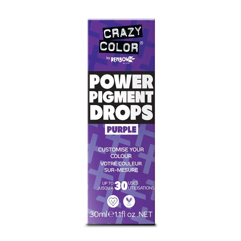 Crazy Color - Power Pigment Drops Purple 30ml (High Concentration Colour)