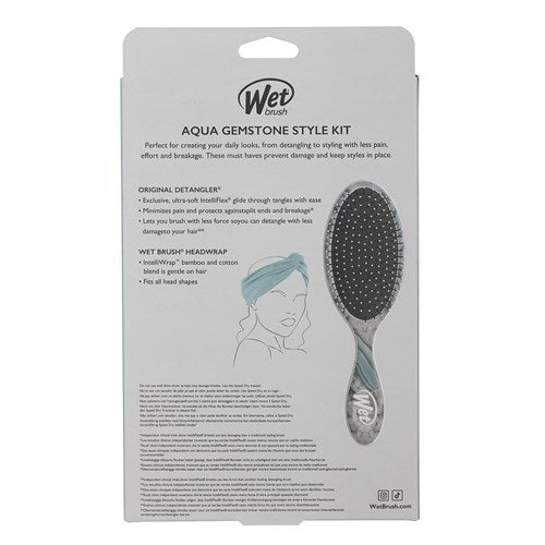Wet Brush - Aqua Gemstone 2pc Kit