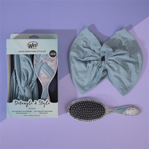 Wet Brush - Aqua Gemstone 2pc Kit