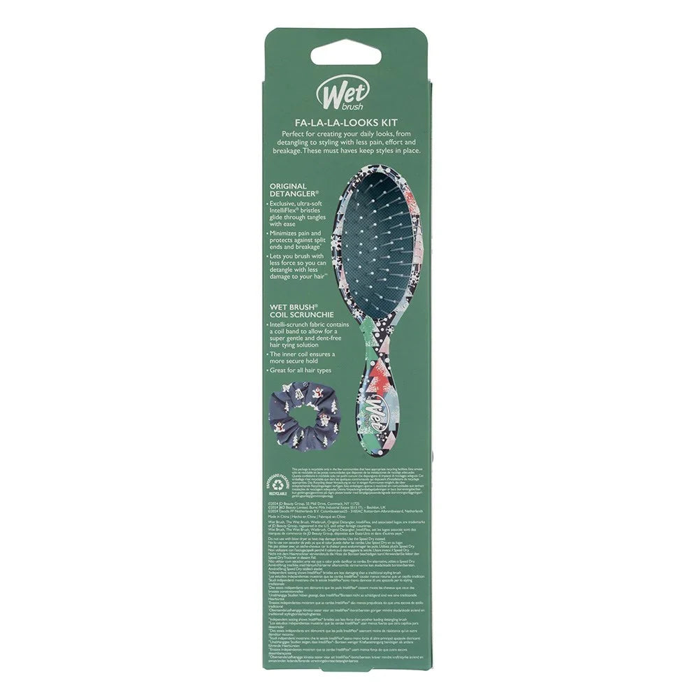 Wet Brush - Holiday Joyeux Frosty Detangler C Scrunchie Kit