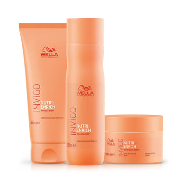 Wella Professionals - Invigo Nutri-Enrich Deep Nourishing Shampoo 250ml, Conditioner 200ml & Mask 150mlTrio Bundle