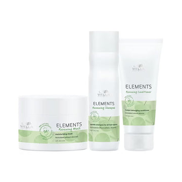 Wella Professionals - Premium Care Elements Renewing Shampoo 260ml, Conditioner 200ml & Mask 150ml Trio Bundle