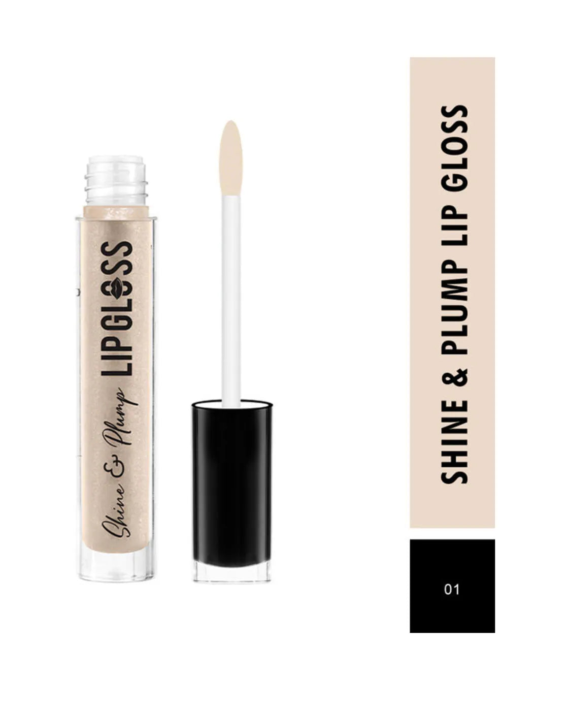 Swiss Beauty - Shine & Plump Lip Gloss 4ml Shade No.01 Nude