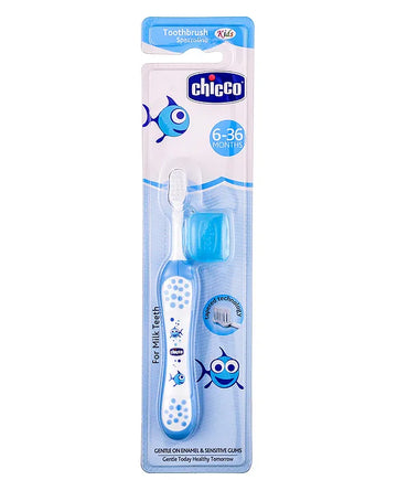 Chicco - Ultra Soft Bristles Toothbrush Fish Print - Blue