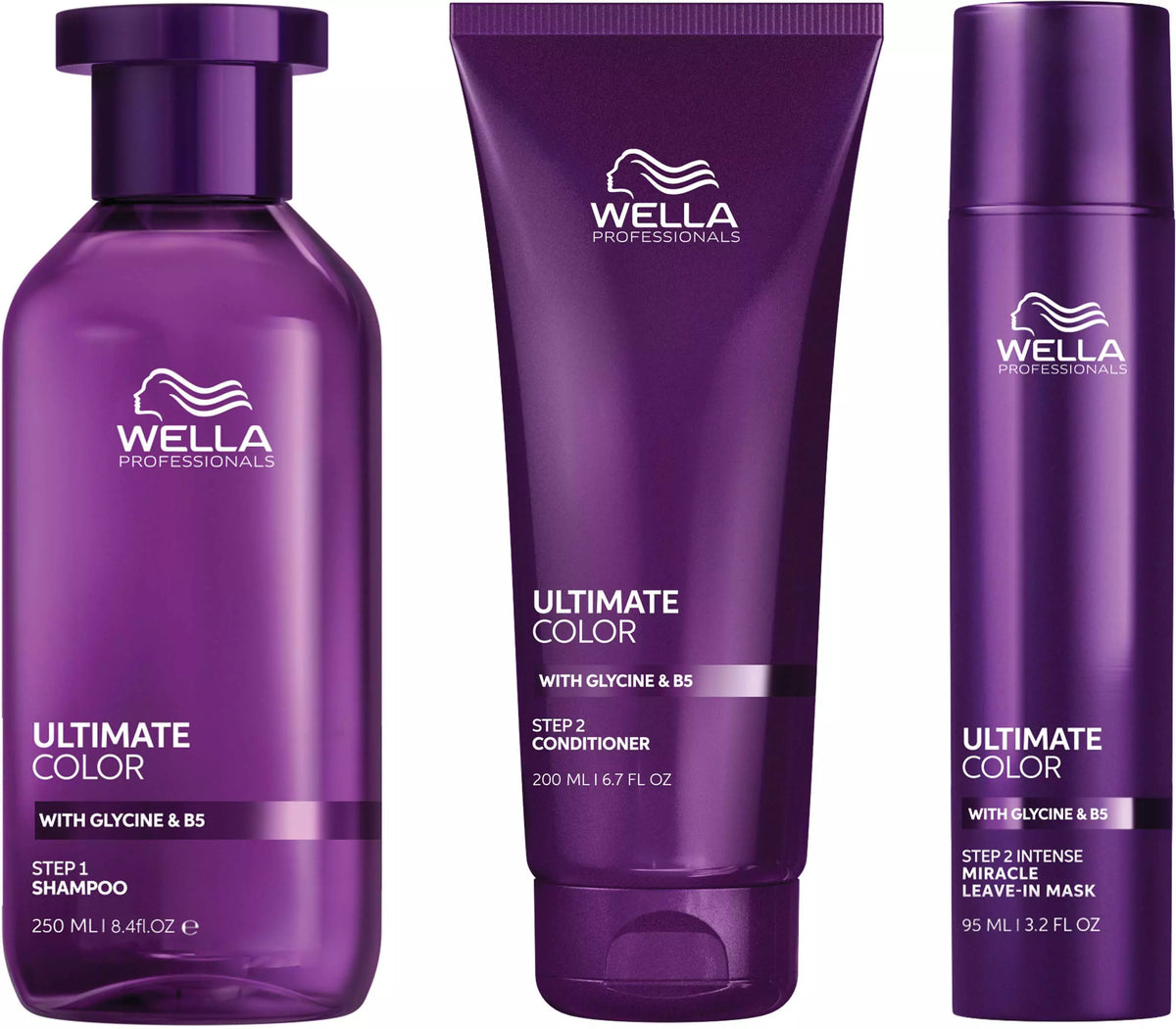 Wella Professionals - Ultimate Color Shampoo 250ml, Conditioner 200ml & Mask 95ml Trio Bundle