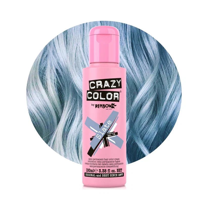 Crazy Color - Metallic Semi Permanent Hair Color Slate 100ml