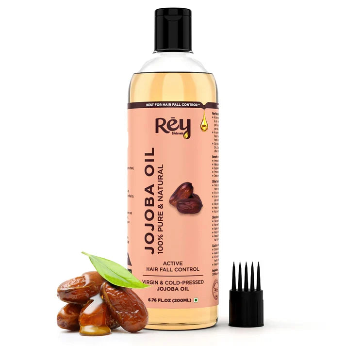 Rey Naturals - Jojoba Oil 100% Pure, Natural & Cold Pressed - Hydrates Skin, Nourishes Hair, Scalp | 200ml - Nexus hair