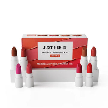 Just Herbs - Ayurvedic Mini Lipstick Kit of 8 Shades - Nexus hair