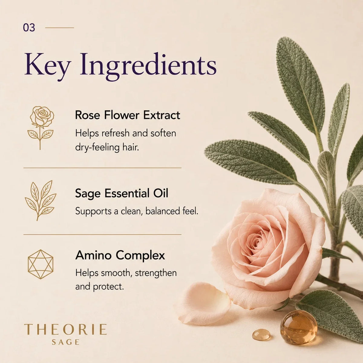 Theorie - Amber Rose Hydrating Shampoo + Conditioner Set 90ml