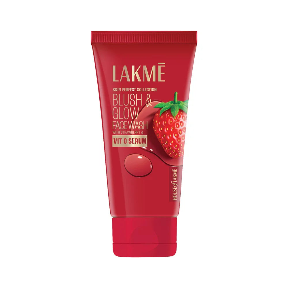 Lakme Blush & Glow Strawberry Gel Face Wash With 100% Real Strawberry Extract 150g