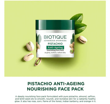 Biotique Advanced Ayurveda Pistachio Anti-Ageing Nourishing Face Pack 175g