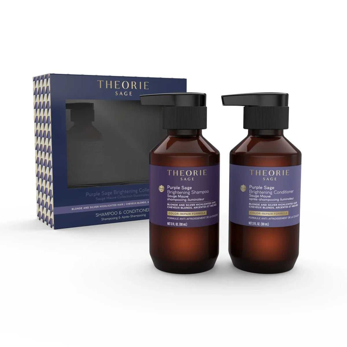 Theorie - Purple Sage Brightening Shampoo + Conditioner Set 90ml