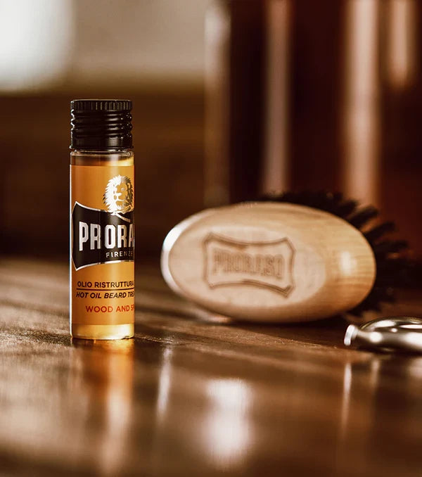 Proraso - Hot Oil Beard Treatment Wood & Spice 4 x 17ml Vials