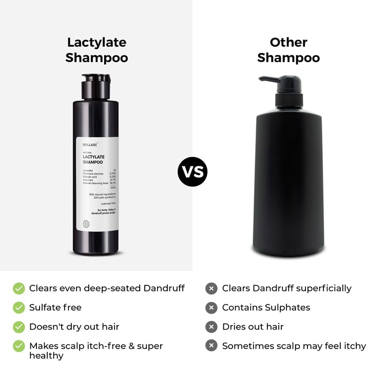 Brillare - Lactylate Shampoo To Reduce Dandruff 200ml - Nexus hair
