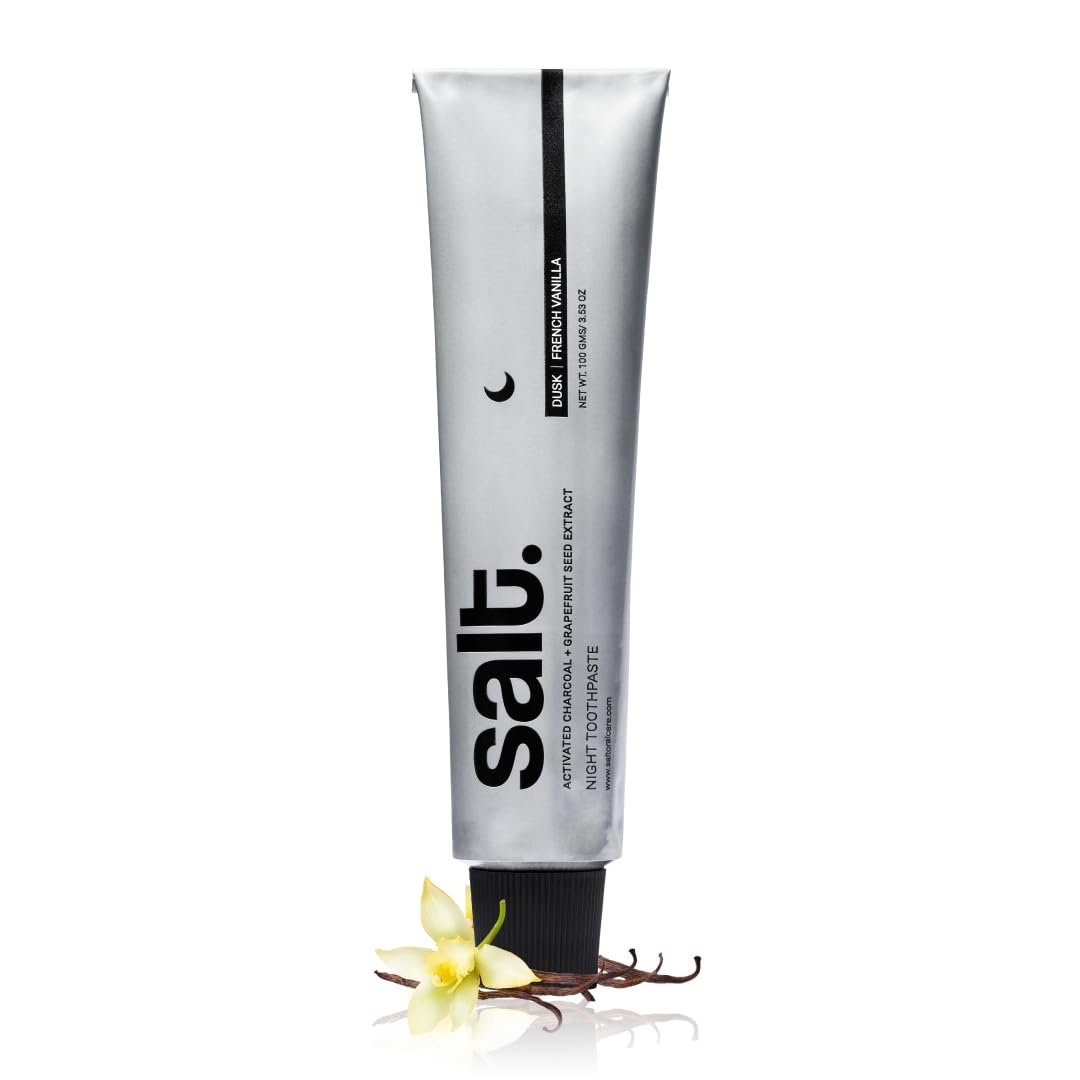 Salt Oral Care - Activated Charcoal + Grapefruit Extract Dusk Vanilla Night Toothpaste 100g