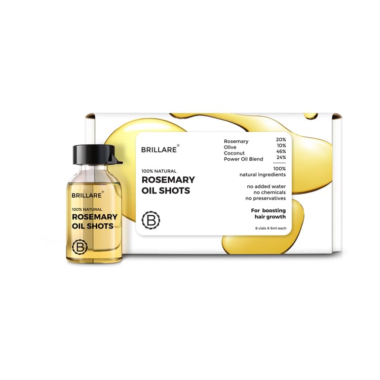 Brillare - Rosemary Oil Shots For Visible Hair Growth 6ml X 8 - Nexus hair