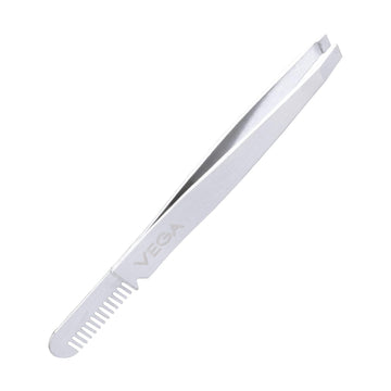 Vega - 2 In 1 Brow Groomer & Tweezer - TWE-01