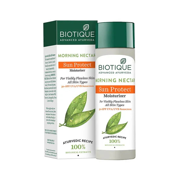 Biotique Advanced Ayurveda Morning Nectar Sun Protect Mositurizer Sunscreen 30+SPF 120ml