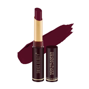 Swiss Beauty - Non-Transfer Smooth & Waterproof Matte Lipstick Shade No. 04 Hot Cherry