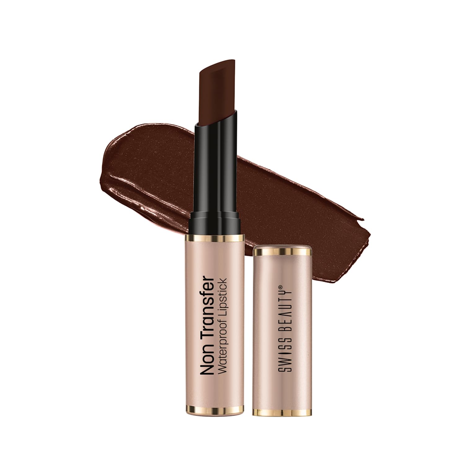 Swiss Beauty - Non-Transfer Waterproof Lipstick Dark Brown Shade No. 420
