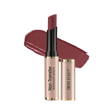 Swiss Beauty - Non-Transfer Waterproof Lipstick Mauve Taupe Shade No. 416