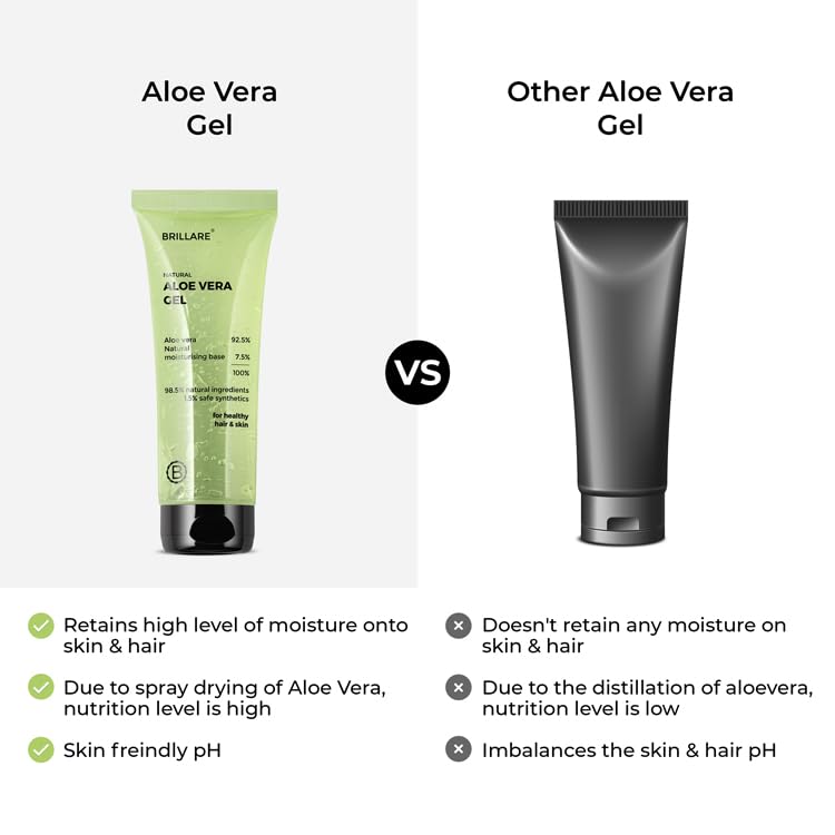 Brillare - Pure Aloe Vera Gel For Nourished Hair & Skin 200g - Nexus hair