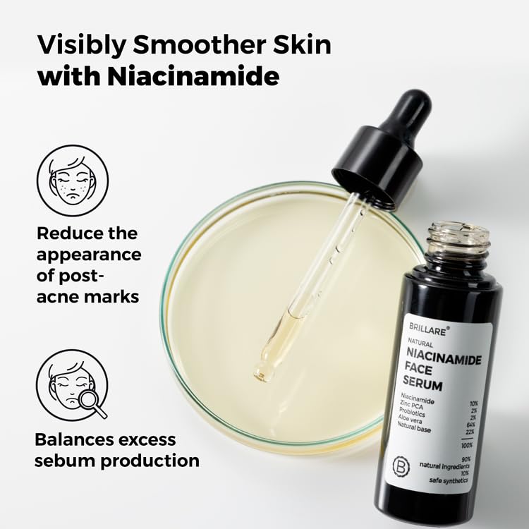 Brillare - 10% Niacinamide Face Serum For Smooth, Glowing Skin 30ml - Nexus hair