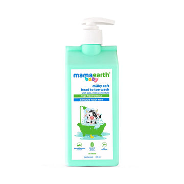 Mamaearth - Milky Soft Head to Toe Wash With Oats, Milk, and Calendula for Babies- 400ml