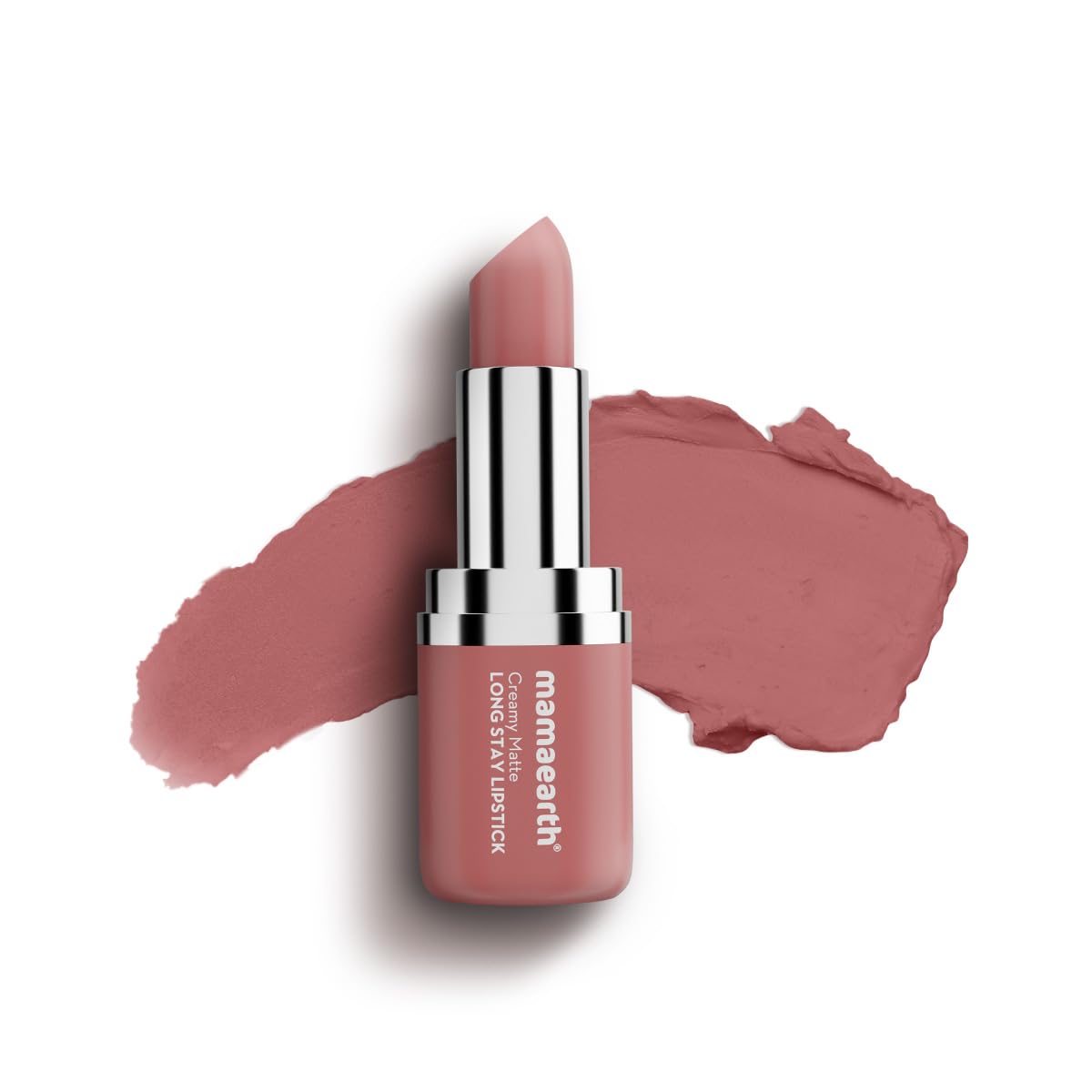 Mamaearth - Creamy Matte Long Stay Lipstick with Murumuru Butter & Vitamin E 4.2g Shade 07 Pillow Nude