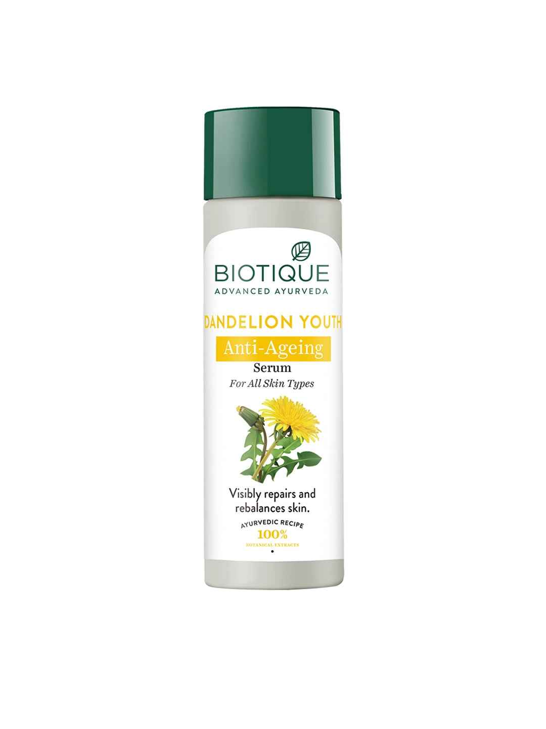 Biotique Bio Dandelion Visibly Ageless Lightening Sustainable Serum 190ml