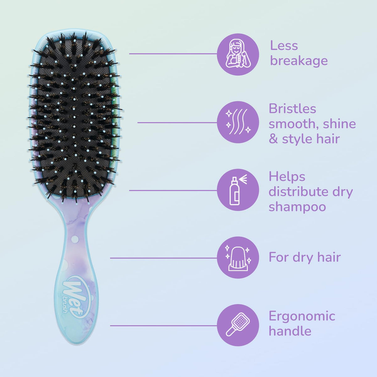 Wet Brush - Original Shine Enhancer Detangler Colourwash Splatter