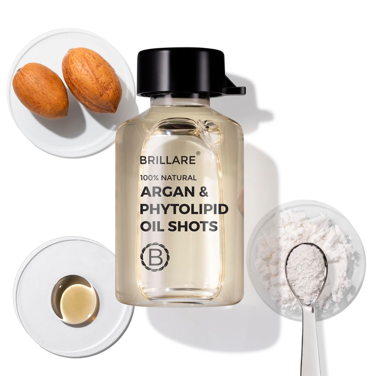 Brillare - Argan & Phytolipid Oil Shots For Dry, Frizzy Hair 6ml X 8 - Nexus hair