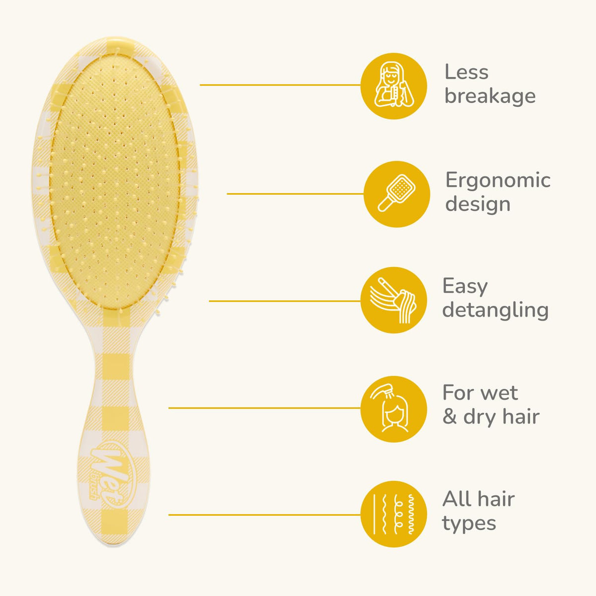 Wet Brush - Coastal Charm Detangler Golden Gingham