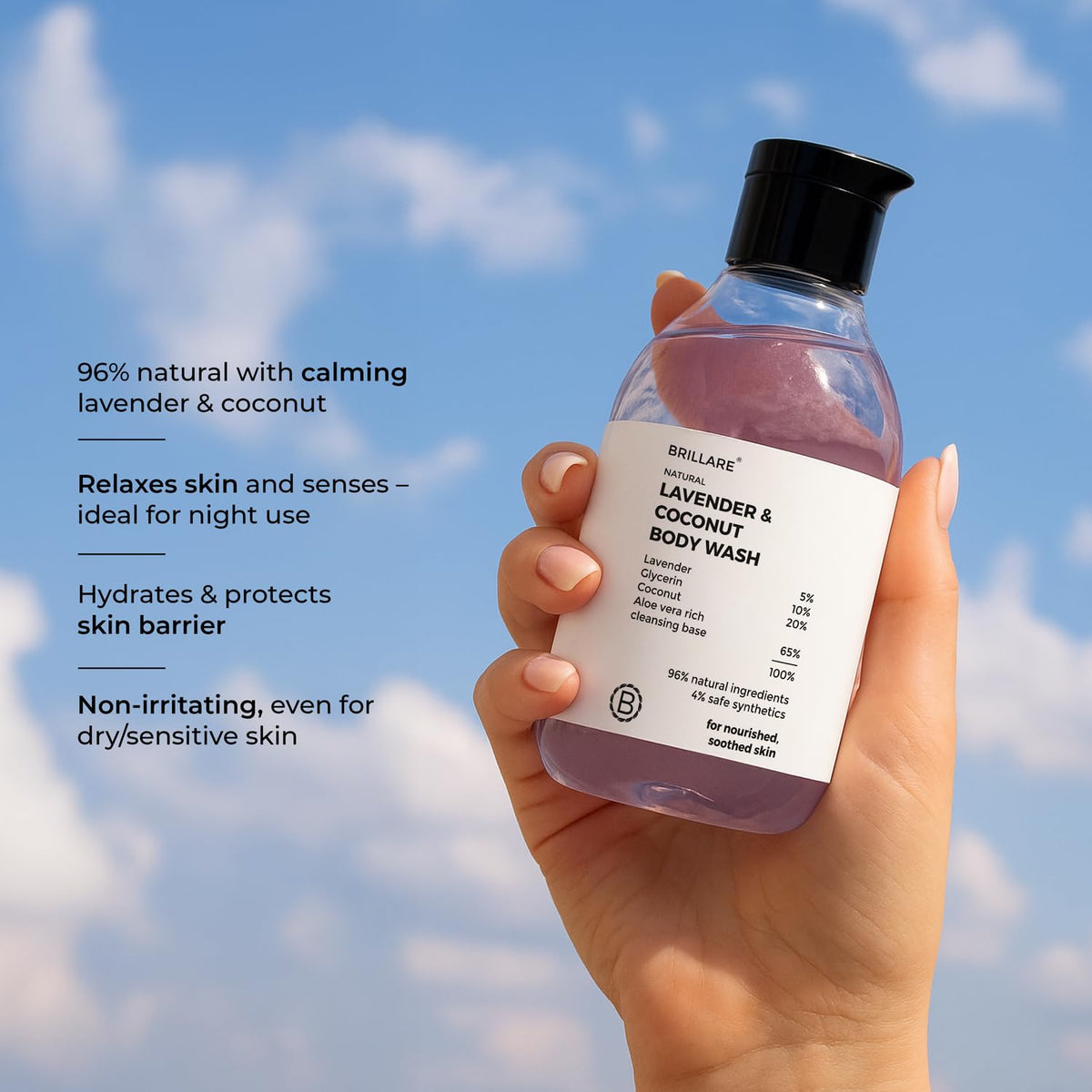 Brillare - Lavender & Coconut Body Wash 200ml - Nexus hair
