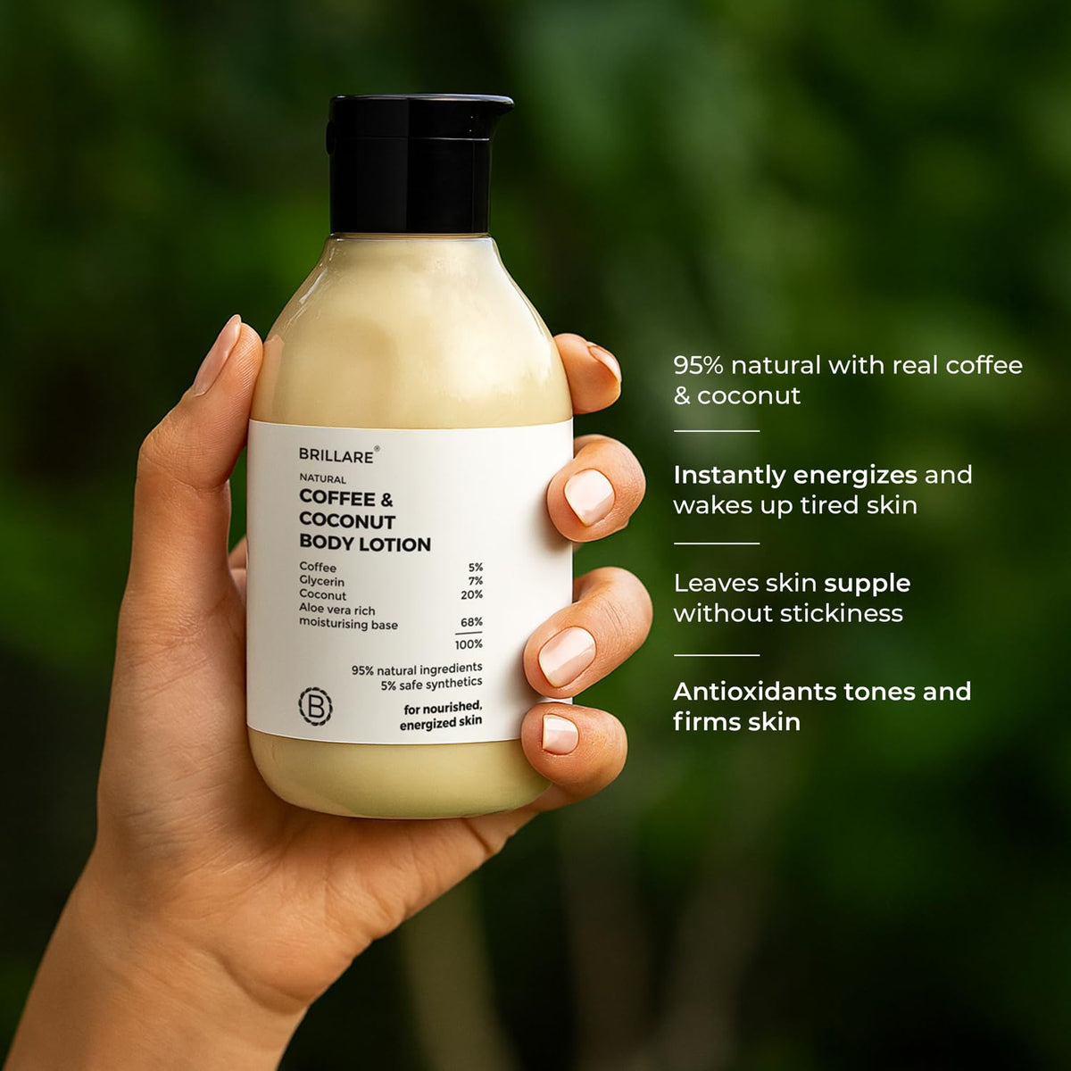 Brillare - Coffee & Coconut Body Lotion For Energized & Moisturised Skin 200ml - Nexus hair