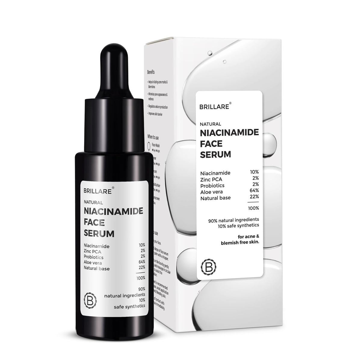 Brillare - 10% Niacinamide Face Serum For Smooth, Glowing Skin 30ml - Nexus hair