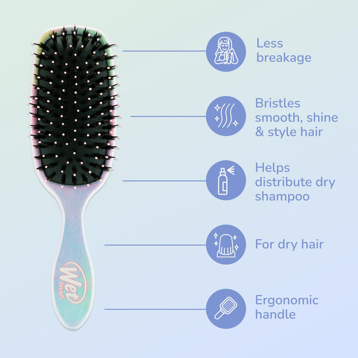 Wet Brush - Original Shine Enhancer Detangler Colourwash Stripes