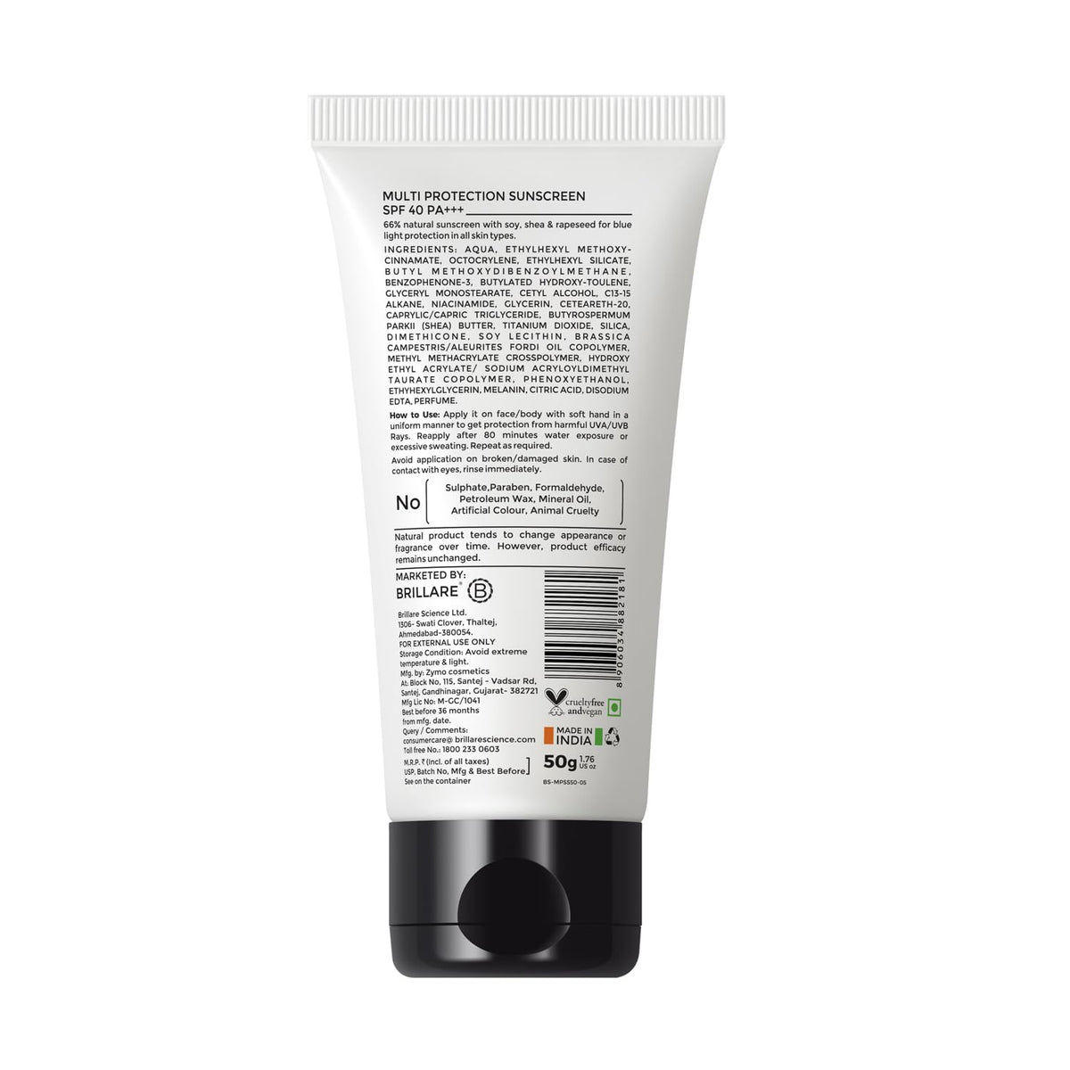 Brillare - Multi-Protection Sunscreen SPF 40 50g - Nexus hair
