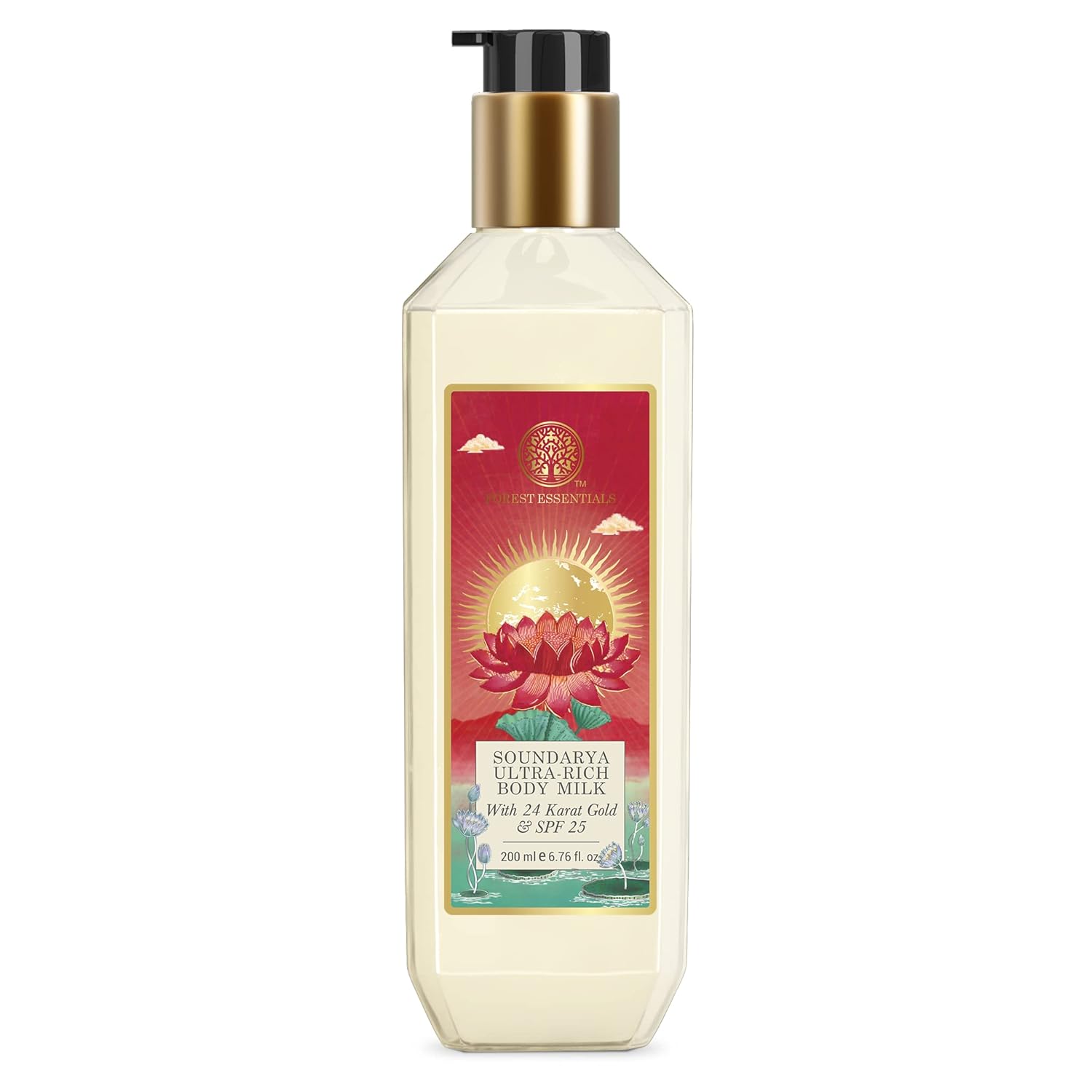 Forest Essentials - Ultra Rich Body Milk Soundarya With 24K Gold & SPF25 200ml