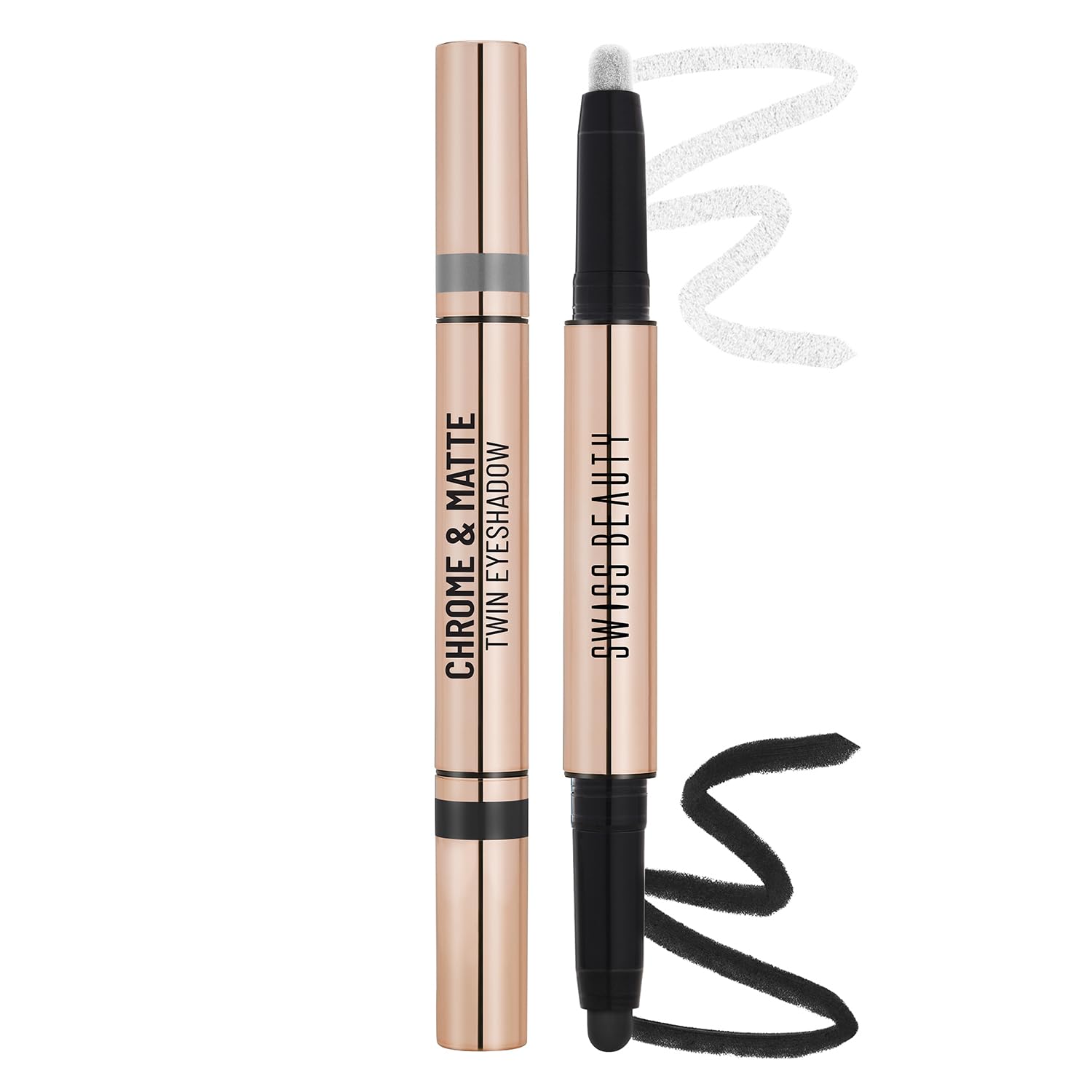 Swiss Beauty - Chrome & Matte Twin Eyeshadow Shade No. 01 Night skies