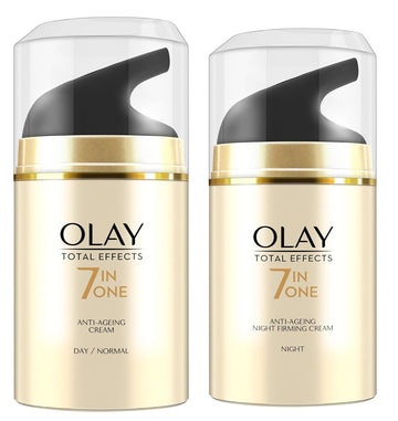 Olay Total Effects Day Cream + Olay Total Effects Night Cream - Slay All Day Pack (50 gm + 50 gm)