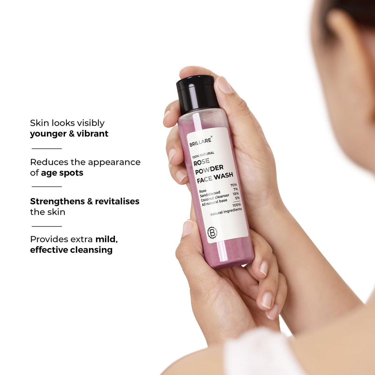 Brillare - Rose Powder Face Wash For Youthful Skin 30g - Nexus hair