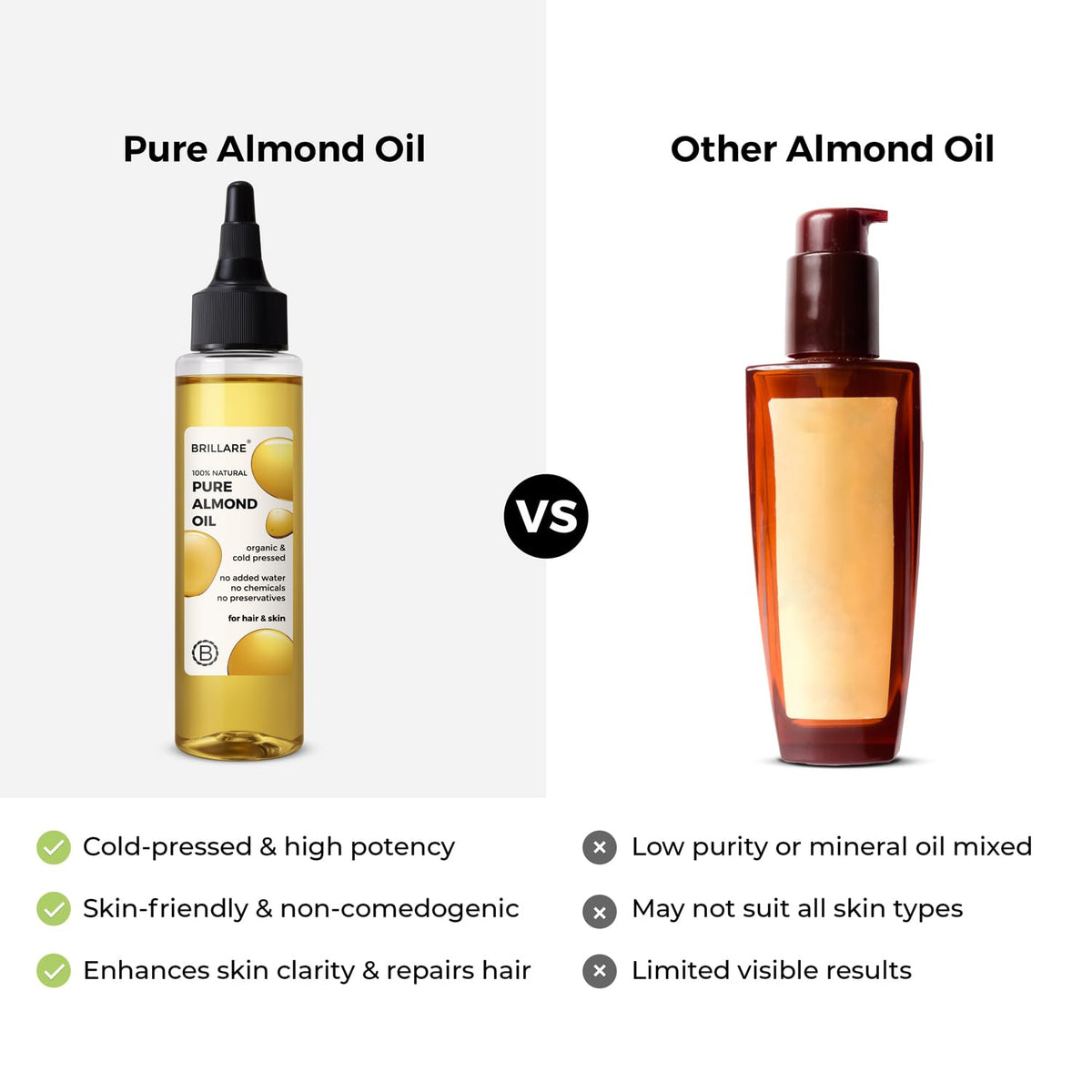 Brillare - Pure Almond Oil 100ml - Nexus hair