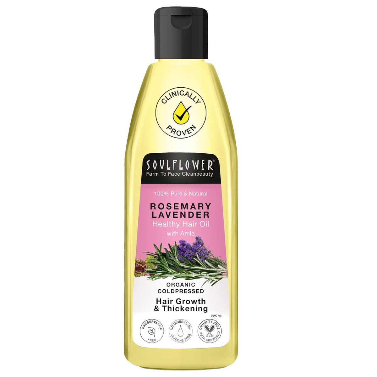 SoulFlower - Rosemary Lavender Hair Growth Oil for Healthy and Nourished Hair 225ml - Nexus hair