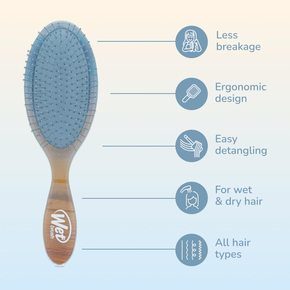 Wet Brush - Desert Afterglow Detangler Blue