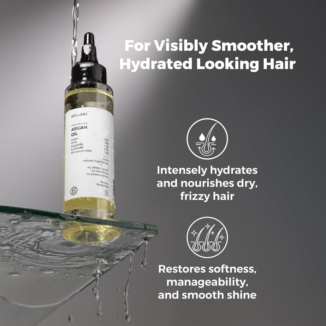 Brillare - Argan Hair Oil For Dry, Frizzy Hair 100ml - Nexus hair