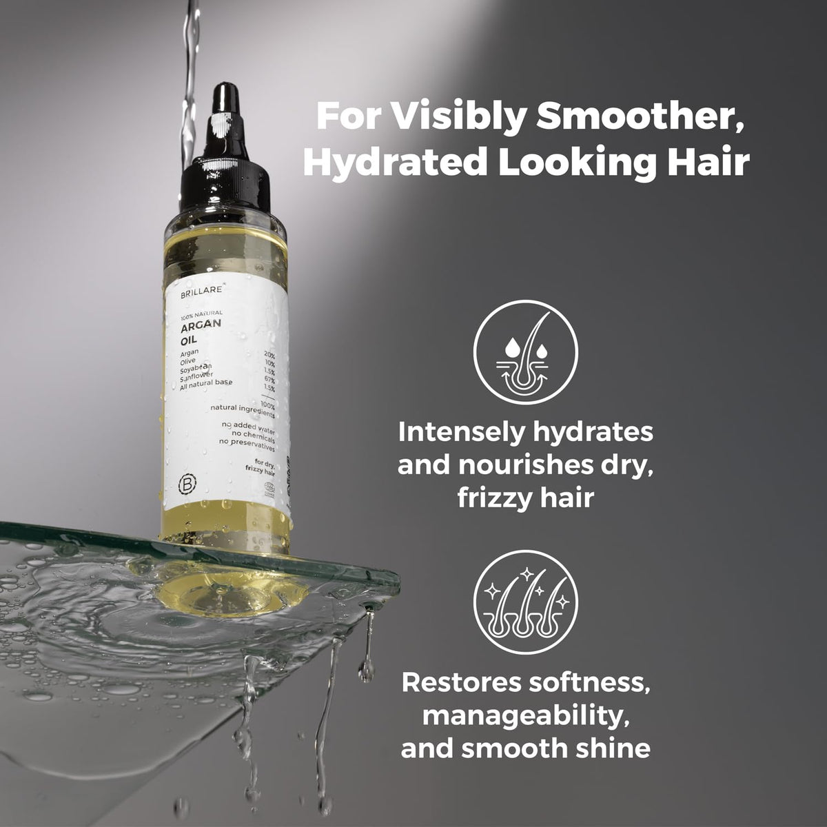 Brillare - Argan Hair Oil For Dry, Frizzy Hair 100ml - Nexus hair