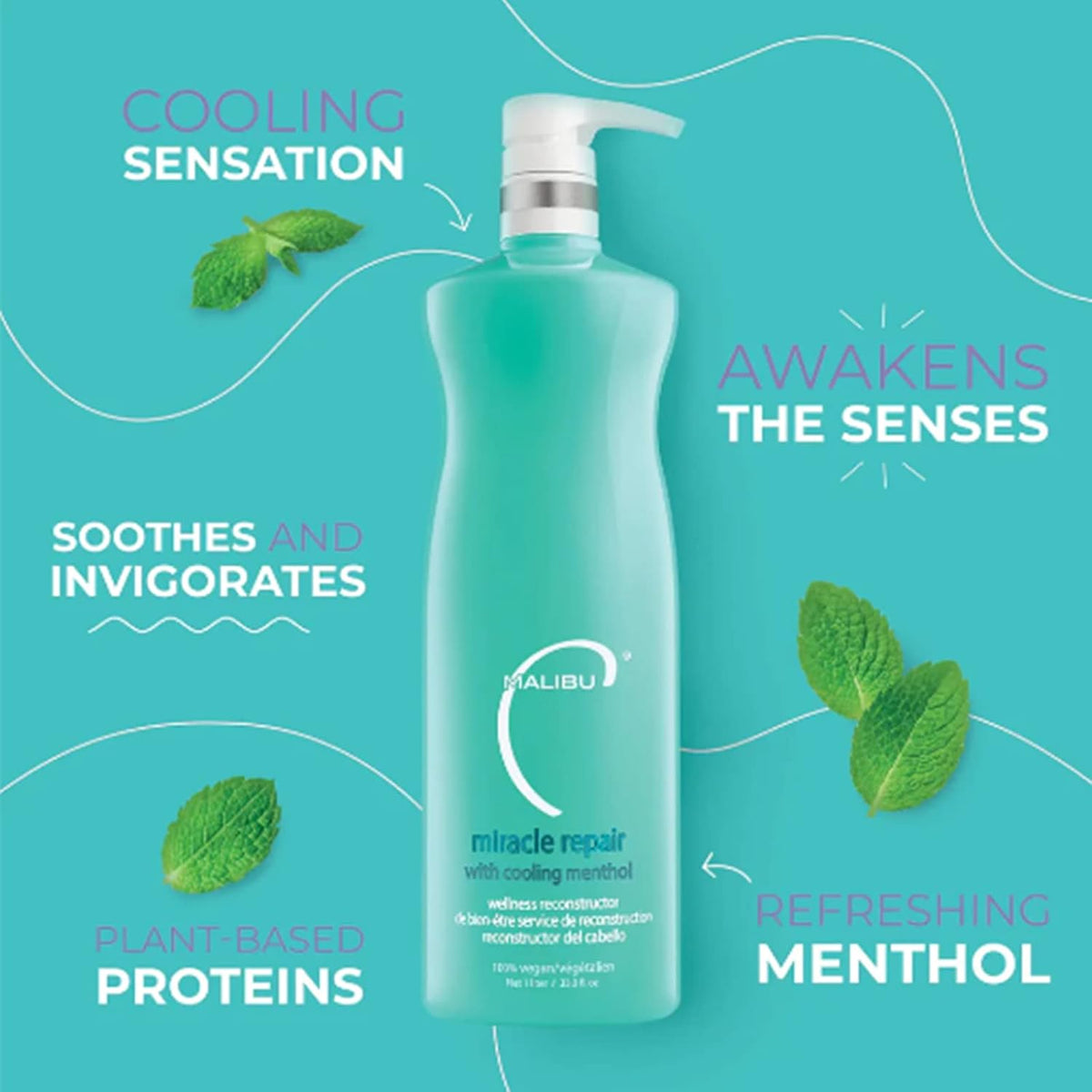 Malibu C - Miracle Repair With Cooling Menthol 1000ml