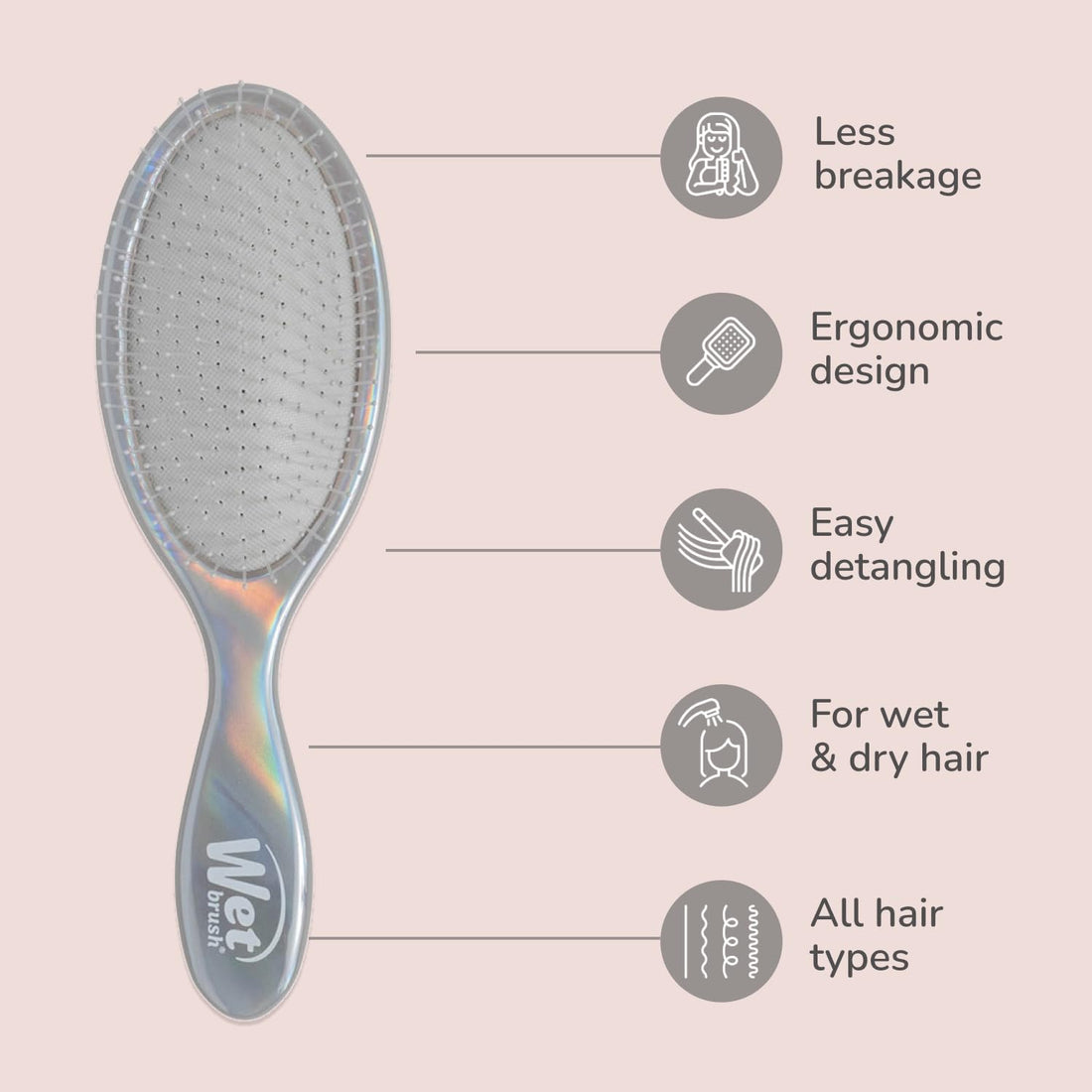 Wet Brush - Iridescence Detangler Chrome