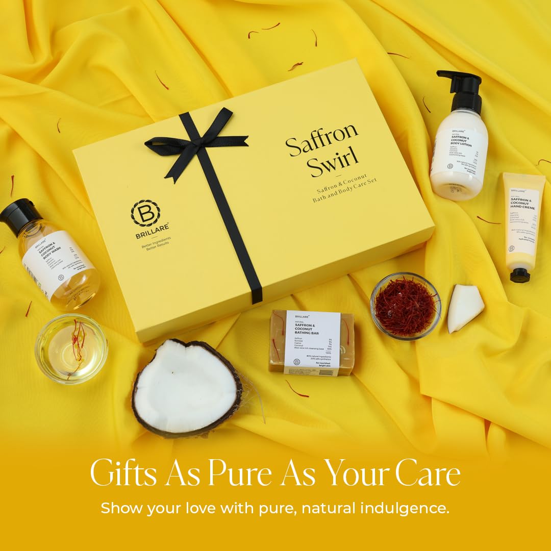 Brillare - Saffron Swirl Gifting Set - Size : 100ml + 100ml + 75g + 30g - Nexus hair
